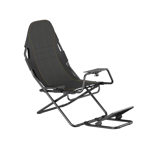 Cockpit plegable con silla para simulación de carreras